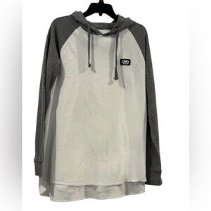 Men’s Ecko Unltd Gray and White Ribbed Pullover Sweatshirt: Large